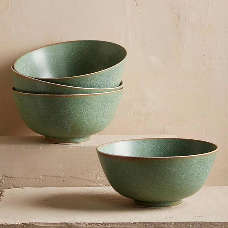 Terra Green Stone Bowls, Set Of 4 - Terra Green